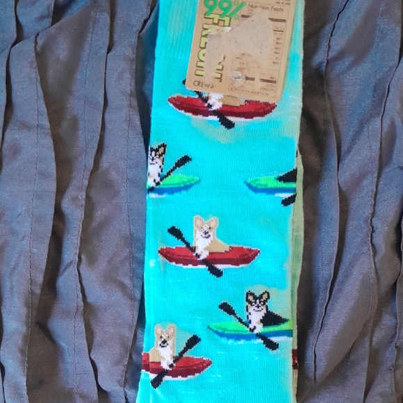 99% french Other - Fun Dog Print Men's Socks - Blue